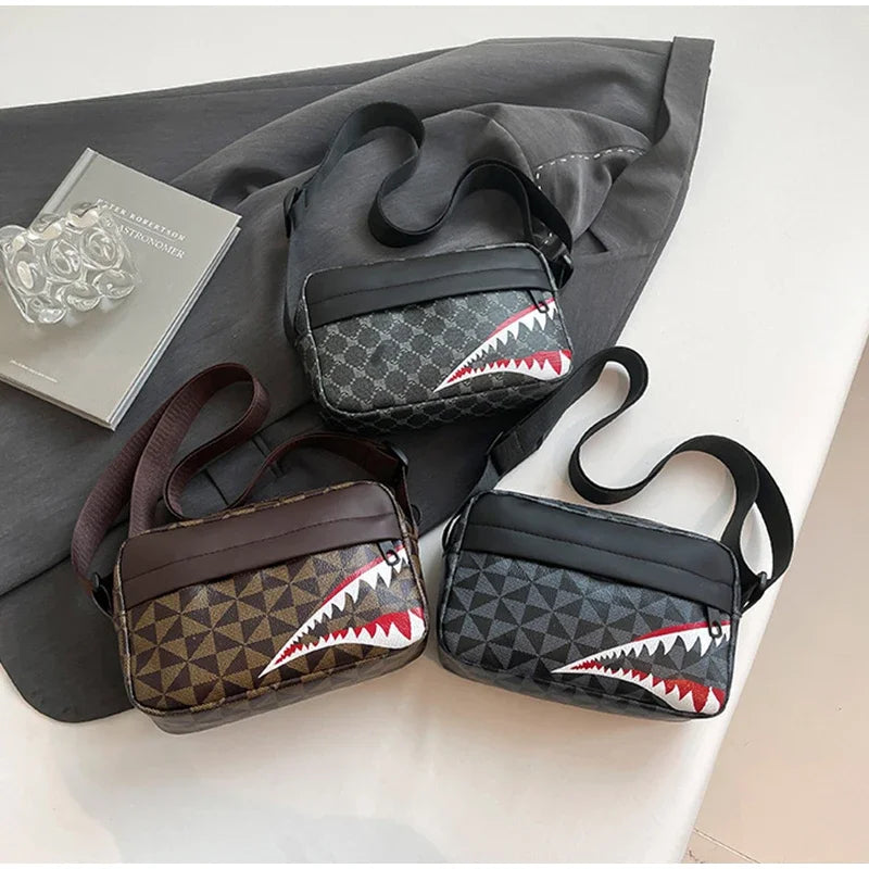 Stylish Shark Mouth Crossbody Bag