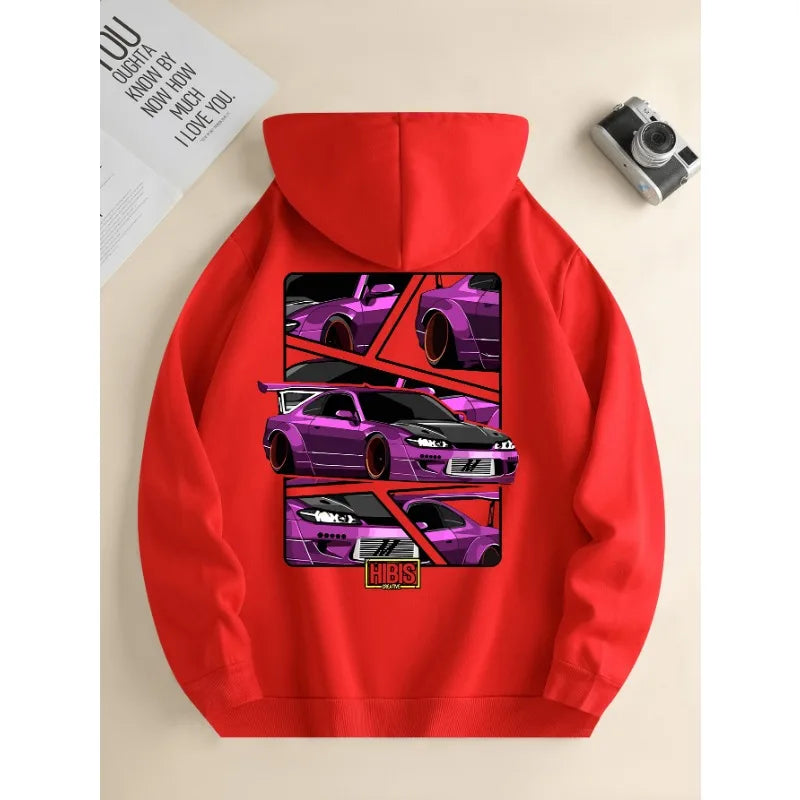 Stylish Men's Hoodie with Car