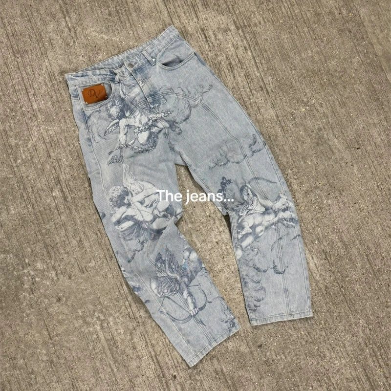 Y2K Angel Baggy Jeans